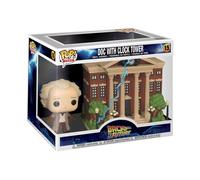 Funko POP Town: BTTF - Dr. Emmett Brown - Doc With Clock Tower - Back to the Fu