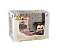 Funko Walt Disney Word 50th Anniversary POP! Town Vinyl Figure Hollywood Tower Hotel And Mickey Mouse - 9 CM