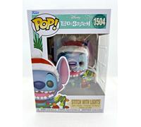 Funko Pop Vinyl Disney Stitch with Lights 1504 Christmas Santa Costume Lilo NEW