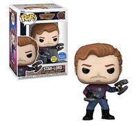 Funko POP Vinyl Marvel: GOTG3 - Star-Lord -Bobblehead, Glow in The Dark Uniform Edges Collectible Figure, Guardians of The Galaxy: Volume 3