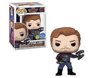 Funko POP Vinyl Marvel: GOTG3 - Star-Lord -Bobblehead, Glow in The Dark Uniform Edges Collectible Figure, Guardians of The Galaxy: Volume 3