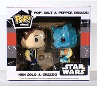 Funko Salt & Pepper Shakers, Plastic, Multicolor, Han Solo Salt, Greedo Pepper, Combined-pepper-and-salt-shakers, 2 pieces, food seasoning