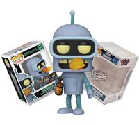 Funko Specialty Series Bender (Flame Breath) + Pop Protector: Futurama Pop! TV Animation Vinyl Figure (Gift Set Bundled with ToyBop Brand Box Protector Case) (Bender Fire Burp SS Glow Chase)