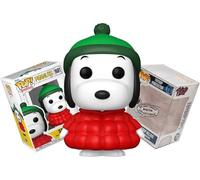Funko Specialty Series Snoopy in Red Coat + Pop Protector: Peanuts Charlie Brown Pop! TV Animation Vinyl Figure (Gift Set Bundled with ToyBop Brand Box Protector Collector Case)