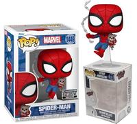Funko Spider-Man with Sandwich The Dog + Pop Protector: Web Swinging EE Exclusive Pop! Marvel Comics Vinyl Figure (Gift Set Bundled with ToyBop Brand Box Protector Collector Case)