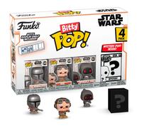 Funko Bitty POP! 4 Pack: Star Wars - Mandalorian, Kuiil, Offworld Jawa | Official Sci-Fi Merch - Tiny 0.9 inch Figures with Display Shelf - Cake Topper, Party Bag and Stocking Filler Gift