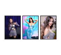 Funkprofi 3 PCS Olivia Posters, Music Album Cover Posters, Frameless Glam Wall Art Decor for Living Room, 8 x 10 inches