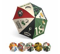 Funkstar Hardware Classic stick umbrella | Golf design | 115cm windproof fiberglass | Auto open | Waterproof | Large canopy | Golf umbrella gift for men and women