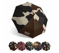 Funkstar Hardware Compact folding umbrella | Farmhouse funk design | Windproof 8-rib fiberglass | Auto open & close | Waterproof | Fits in a bag | Novelty gift