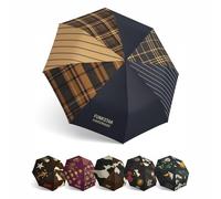 Funkstar Hardware London Tailor Umbrella | stylish compact designer umbrella with unique fabric design | auto open & close | strong, waterproof, windproof & travel ready