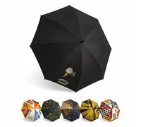 Funkstar Hardware Weatherman Umbrella | stylish designer classic stick umbrella with unique weather icon design | auto open | strong, waterproof and windproof, walking umbrella