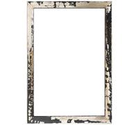 Funky Art Pine Wood 20mm Picture Poster Photo Frame | Colour Black Silver | Size 8" x 6"