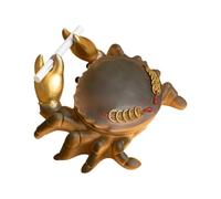 Funky Ash Trays Red and Brown Crab Ceramic Ashtray with Claws and Cover for Home Living Room to Prevent Fly Ash