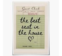Funky Bathroom Art Green Guest Check Poster The Best Seat In The House Wall decor Print Green Bathroom Wall Art Trendy anthropology Aesthetic Bar Cart Bedroom room decor Unframed12x16inch