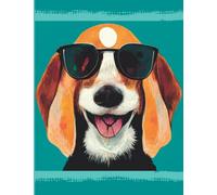 Funky Beagle Notebook / I Love Beagles Journal / Notepad for Beagle Lovers / Dog Lovers Gift / Cool Art Diary / 8.5x11