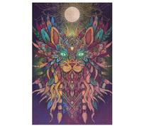 Funky Cat Jigsaw Puzzles for Adults 1000 Piece for Kids Woodenboard Puzzle Family Decoration （78×53cm）