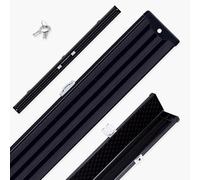 Funky Chalk 1 Piece 3 Slot PRO-Lock Aluminium Lockable Snooker and Pool Case with Plastic Ends - Holds 3 x 1 Piece Cues (Black)