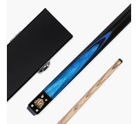 Funky Chalk BCE Mark Selby Signature Heritage 57 Inch 2 Piece Centre Joint Matching Ash Snooker Pool Cue and Case Set 9.5mm Tip with Hard Black Attache Case (Blue)