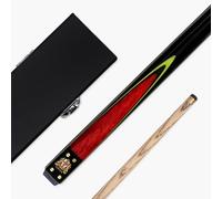 Funky Chalk BCE Mark Selby Signature Heritage 57 Inch 2 Piece Centre Joint Matching Ash Snooker Pool Cue and Case Set 9.5mm Tip with Hard Black Attache Case (Red)
