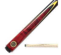 Funky Chalk BCE Red Birds Eye 57 Inch Two Piece Centre Joint Ash Snooker Pool Cue 9.5mm Tip
