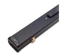 Funky Chalk Deluxe Medium Plain Black 2pc Hard Pool Cue Case for 48 Inch Junior Kids Snooker Cues with Plastic Ends