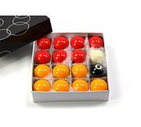 Funky Chalk Kids Small 38mm Economy RED & YELLOW Pool Balls - 16 Ball Set - 1 1/2 Inch Size