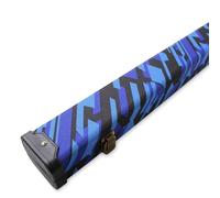 Funky Chalk POSTMODERN 1 Piece Hard Snooker Pool Cue Case with Tough Plastic Ends - Holds 2 One Piece Cues (Blue)