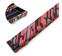 Funky Chalk POSTMODERN 3/4 Hard Snooker Pool Cue Case With Tough Plastic Ends - Holds One 3/4 Joint Cue (Red)