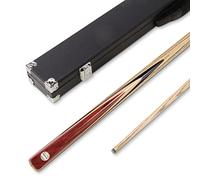 Funky Chalk Pro 147 PURPLE HEART P1/E 57 Inch Snooker Pool Cue Set 2pc Centre Joint Non-matching Ash Cue with BLACK REINFORCED CASE - 9.5mm Tip
