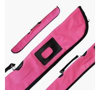 Funky Chalk Quality Thick Padded HOT Pink Vinyl 2pc Soft Snooker Pool Cue Case