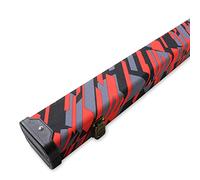 Funky Chalk RED POSTMODERN 1pc Hard Snooker Pool Cue Case with Tough Plastic Ends - Holds 2 Cues