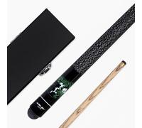 Funky Chalk Riley Dragon 8 Ball 57 Inch 2 Piece Centre Joint Snooker Pool Cue and Case Set 9.5mm Tip with Black Hard Case
