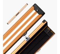 Funky Chalk Silver Stripe Pro Aluminium Premium ¾ Snooker and Pool Cue Case - Holds 1 x ¾ Joint Snooker or Pool Cue + Extensions (Gold)