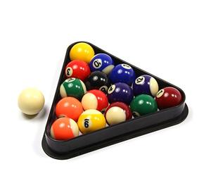 Funky Chalk Small 38mm Economy Spots & Stripes Kids Pool Balls & Triangle - 1 1/2Inch