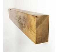 Funky Chunky Furniture Solid Oak Fireplace Beam Mantel Shelf - 9 x 19cm | Length: 140cm, Finish: English Oak