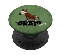 Funky Cute Cartoon Okapi Ok? Comic Forest Giraffe Fun PopSockets Adhesive PopGrip