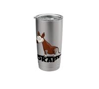 Funky Cute Cartoon Okapi Ok? Comic Forest Giraffe Fun Stainless Steel Insulated Tumbler