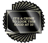 Funky Decal Aesthetic Decals, Roll Cute Pattern Design for Thankful Notebook | Bottle Removable Vinyl It's A Crime to Look This Good At 33(8X12CM)