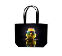 Funky Easter Chick With Glasses Beach Shopper Tote Bag Warren Reed - Designer Multi One Size