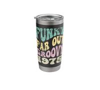 Funky Far Out Groovy 1975 Retro Birthday Anniversary Design Stainless Steel Insulated Tumbler