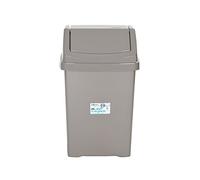 funky gadgets Plastic Swing Bin 50L Liter Mocha Flip Top Waste Rubbish Kitchen Refuse Bin Home Office Dustbin Storage Bins