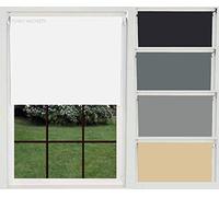 Funky Gadgets PVC Venetian, (180 x 165 cm, Thermal Blackout Roller Blinds, White)