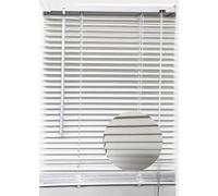 Funky Gadgets PVC Venetian, PVC Wood Grain Effect, PVC Embossed, PVC Faux Wood, Thermal Blackout Roller blind/blinds Window Treatment (195 x 150 cm, PVC Embossed, White)