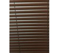 Funky Gadgets PVC Venetian, PVC Wood Grain Effect, PVC Embossed, PVC Faux Wood, Thermal Blackout Roller blind/blinds Window Treatment (135 x 150 cm, PVC Wood Grain Effect, Walnut)