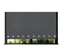 Funky Gadgets Roller Blinds Square Eyelet Light Filtering Roller Blind Daylight Trimmable Blinds Child Safe Easy Fit Metal Tube Home Office Window Blinds-Charcoal Grey, W210 x 210cm