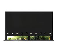 Funky Gadgets Roller Blinds Square Eyelet Light Filtering Roller Blind Daylight Trimmable Blinds Child Safe Easy Fit Metal Tube Home Office Window Blinds- Black, W240 x L165cm