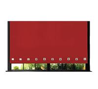 Funky Gadgets Roller Blinds Square Eyelet Light Filtering Roller Blind Daylight Trimmable Blinds Child Safe Easy Fit Metal Tube Home Office Window Blinds- Red, W240 x L165cm