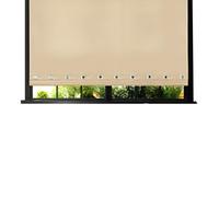 Funky Gadgets Roller Blinds Square Eyelet Light Filtering Roller Blind Daylight Trimmable Blinds Child Safe Easy Fit Metal Tube Home Office Window Blinds-Cappuccino, W60 x L165cm