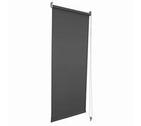 Funky Gadgets Roller Blinds Thermal Blackout Roller Blind, Easy Fit Child Safe Trimmable UV Protection Home Office Window Blinds, Dark Grey Blind (180cm Wide X 210cm Drop)