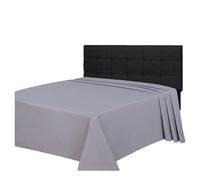 Funky Gadgets Single Bed Flat Sheets Grey 100% Egyptian Cotton Bed Sheet 300 Thread Count Egyptian Cotton Bedding Luxury Hotel Quality Plain Dyed Breathable Flat Sheets Only. (180 X 255cm)